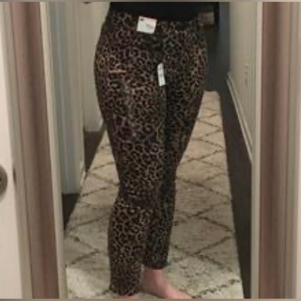 Express Leopard Print Skinny Ankle Pants NWT - Picture 4 of 4